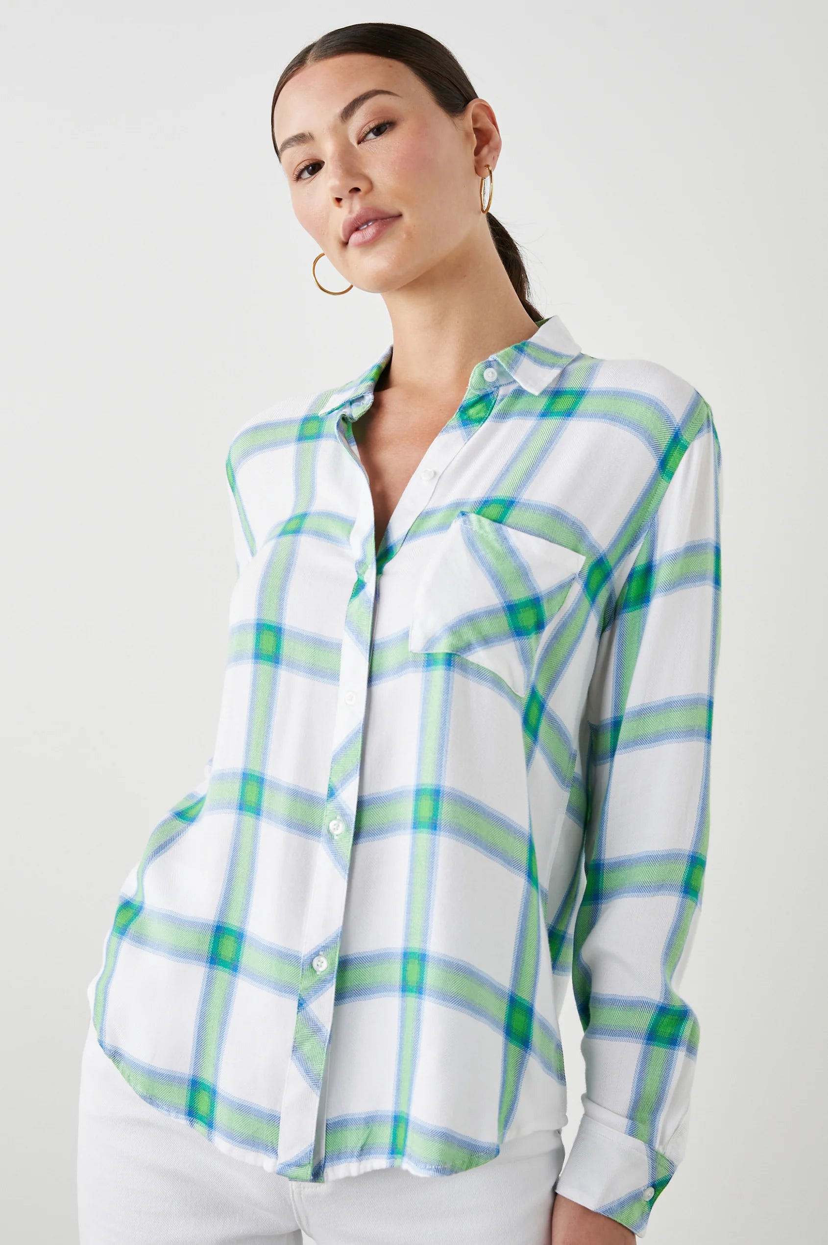 Rails - Hunter Shirt / Azure Lime