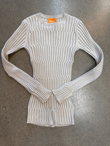 Brodie - Imogen Plaited Stripe Crew / Dove
