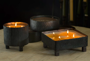 Himalayan Handmade Candles - Forged Square Footed Blacksmith Bowl