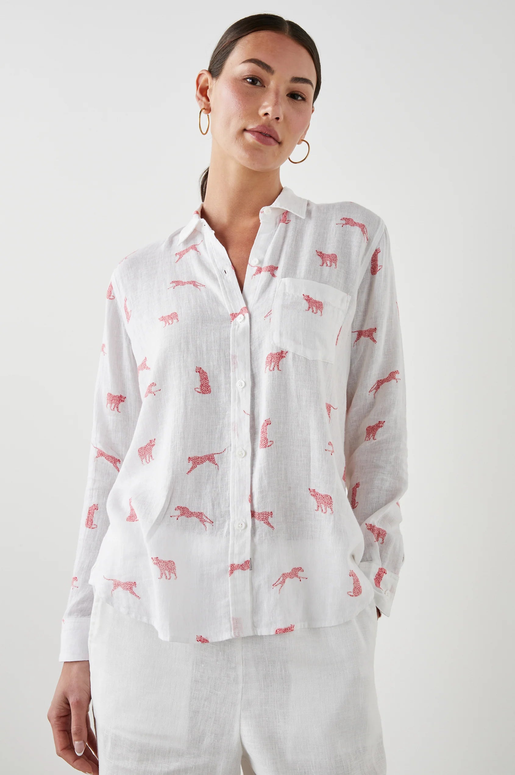 Rails - Charli Shirt / Rose Leopard