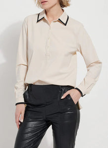 Lysse - Diana Shirt with Contrast Trim / Crisp Chino