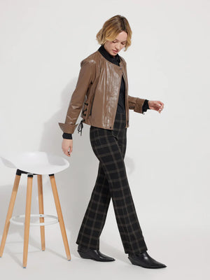Lysse - Kellie Bomber Moto Jacket / Cold Chestnut