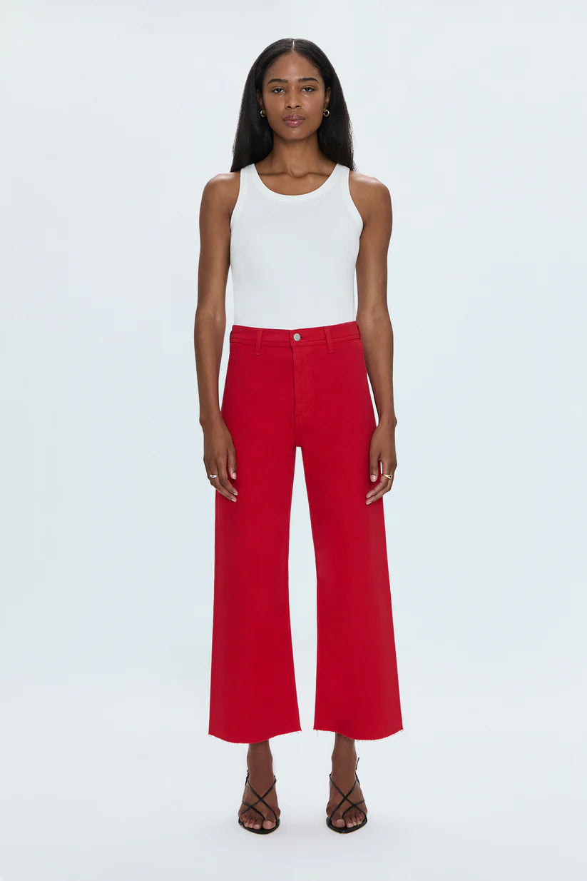 Pistola - Penny Crop High Rise Wide Jean / Ruby  / FINAL SALE