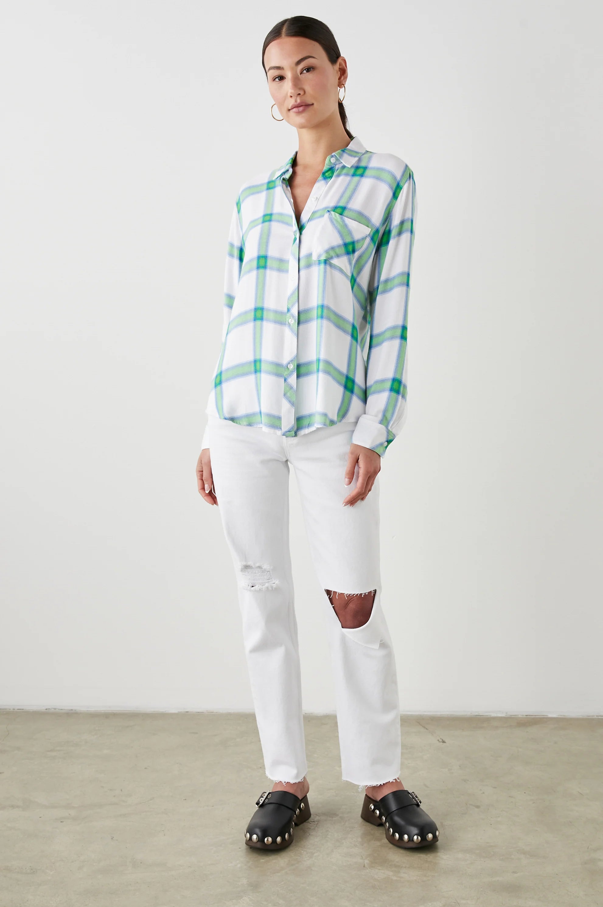 Rails - Hunter Shirt / Azure Lime
