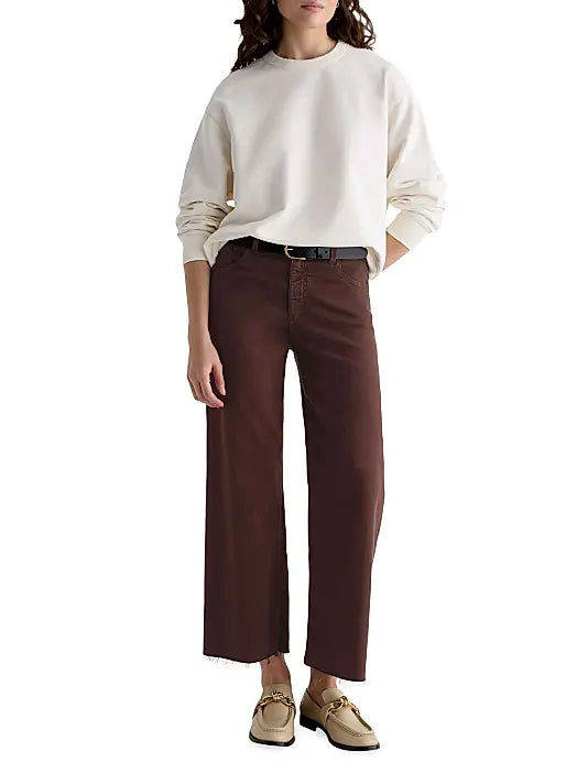 AG - Saige Wide Leg Crop Denim / Coffee Bean