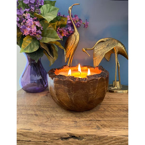 Himalayan Handmade Candles - Endurance Wood Bowl
