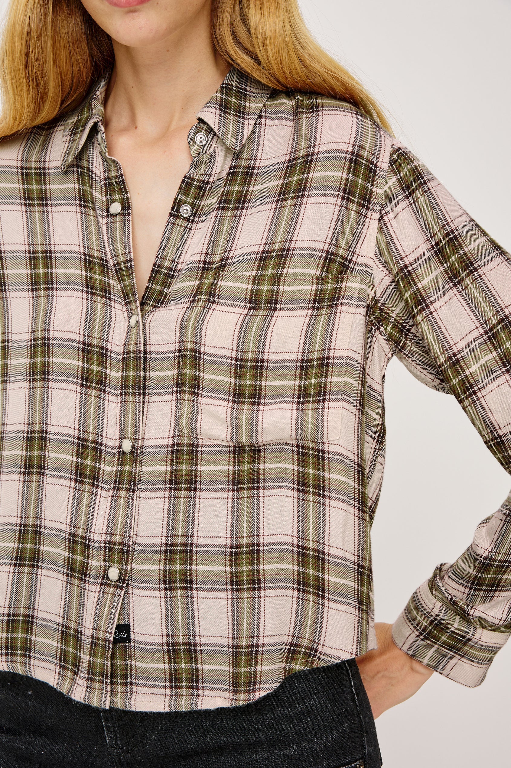 Rails - Malin Shirt / Olive Brown Cream