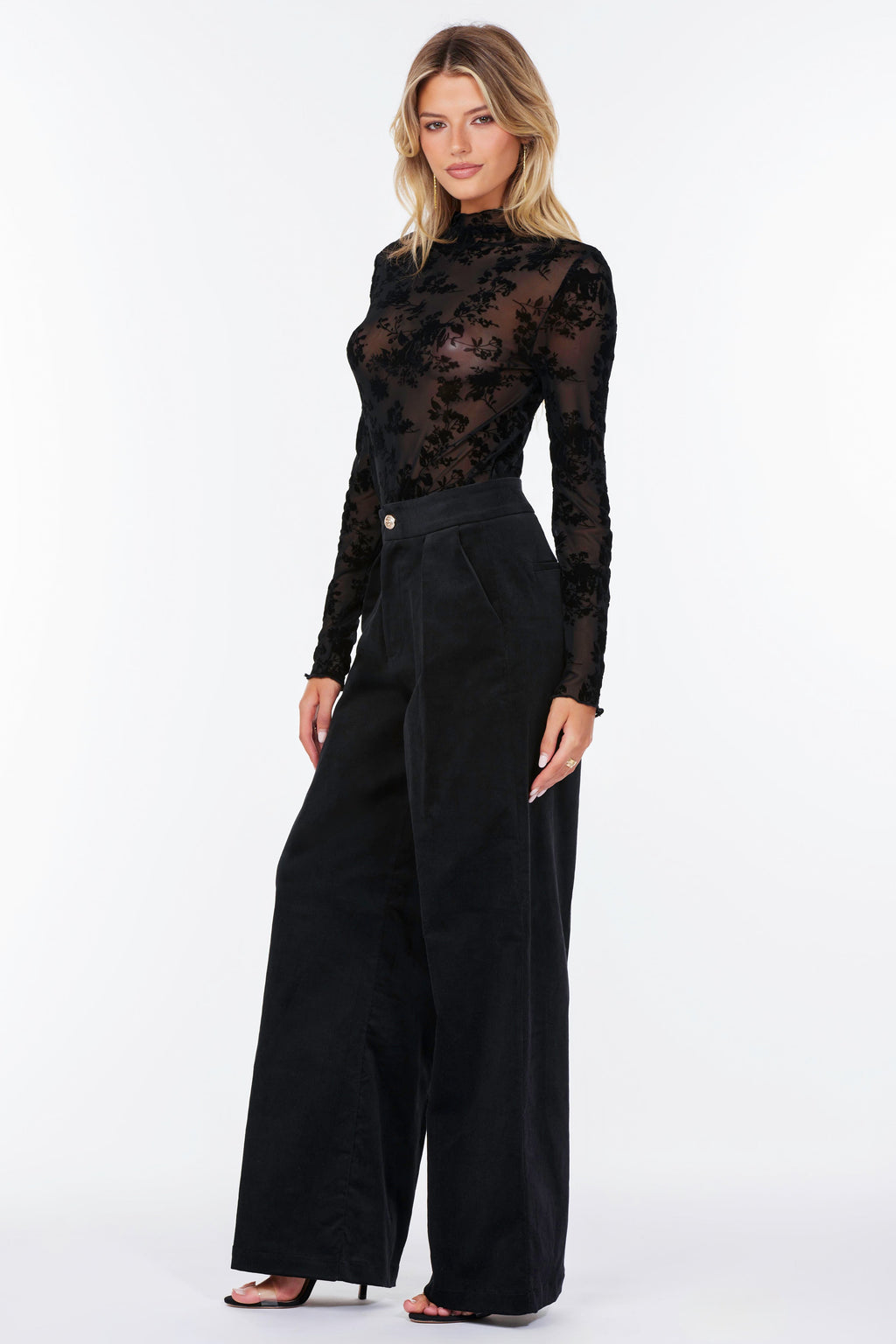 Bishop + Young - Spencer Funnel Neck / Black Floral