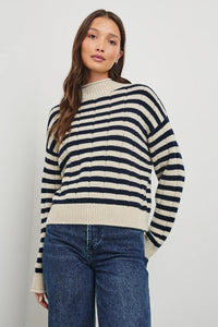 Rails - Corrine Sweater / Oat Navy Stripe