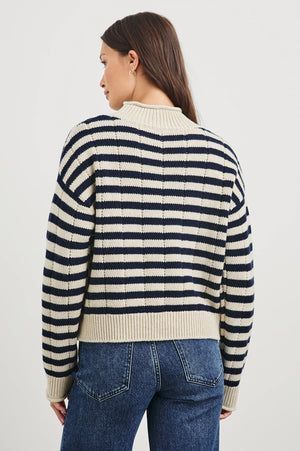 Rails - Corrine Sweater / Oat Navy Stripe