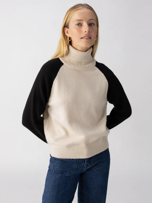 Sanctuary - Cozy Day Sweater / Toasted Almond / Black