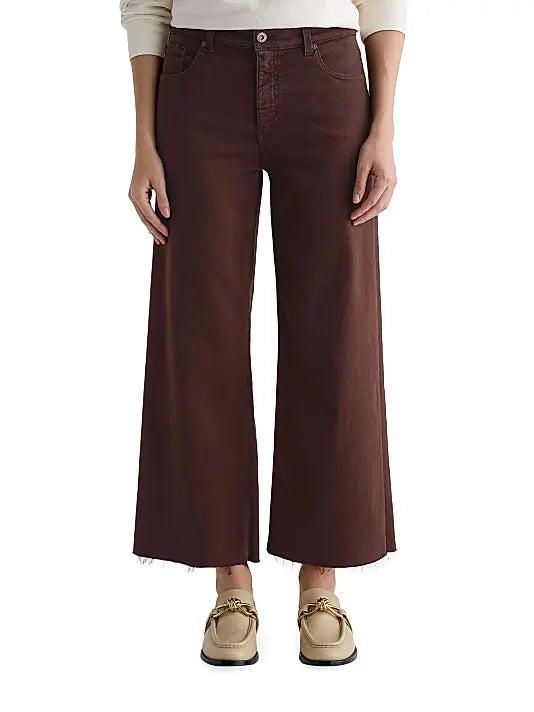 AG - Saige Wide Leg Crop Denim / Coffee Bean