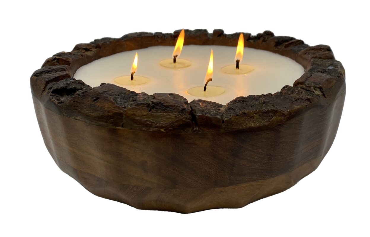 Himalayan Handmade Candles - Endurance Wood Bowl