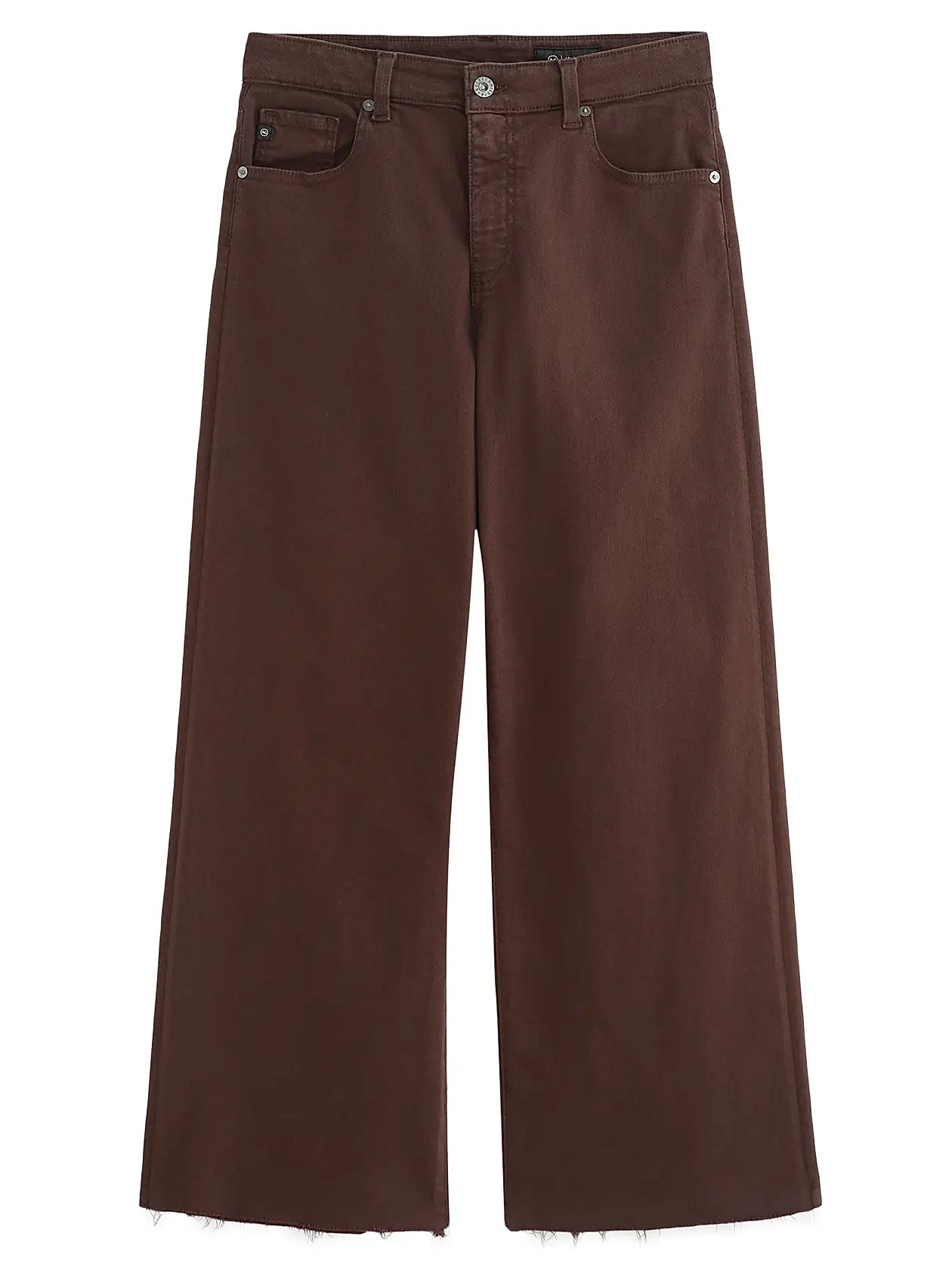 AG - Saige Wide Leg Crop Denim / Coffee Bean