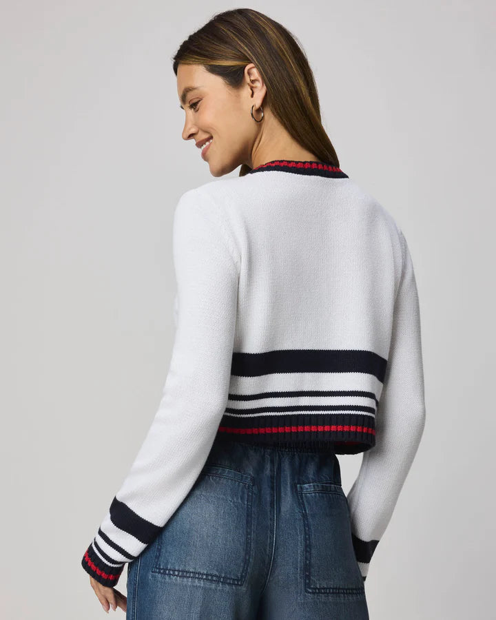 Splendid - Sailor Stripe Cardigan / White, Navy and Rouge
