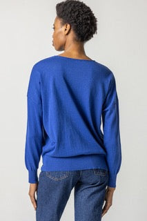 Lilla P - Relaxed Everyday Sweater / Cobalt