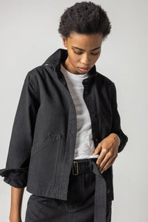 Lilla P - Long Sleeve Shacket / Black