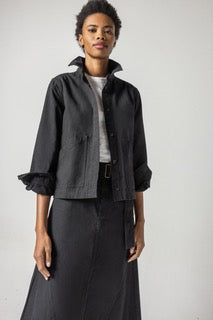 Lilla P - Long Sleeve Shacket / Black