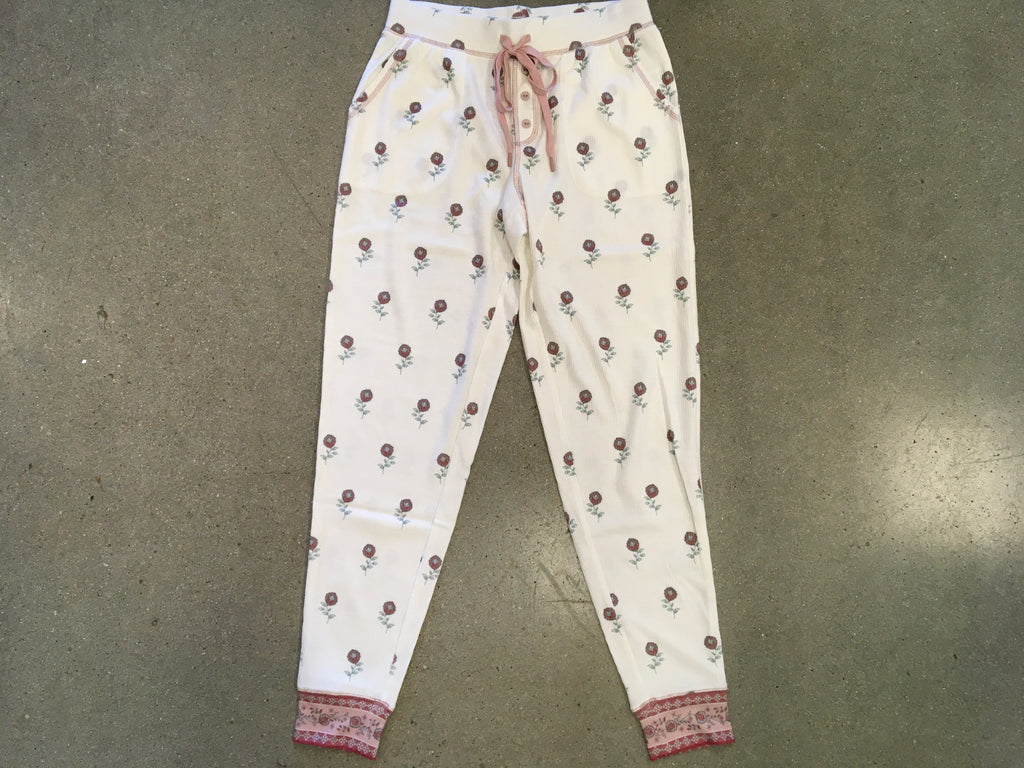 PJ Salvage - Banded Pant Rosette / Ivory