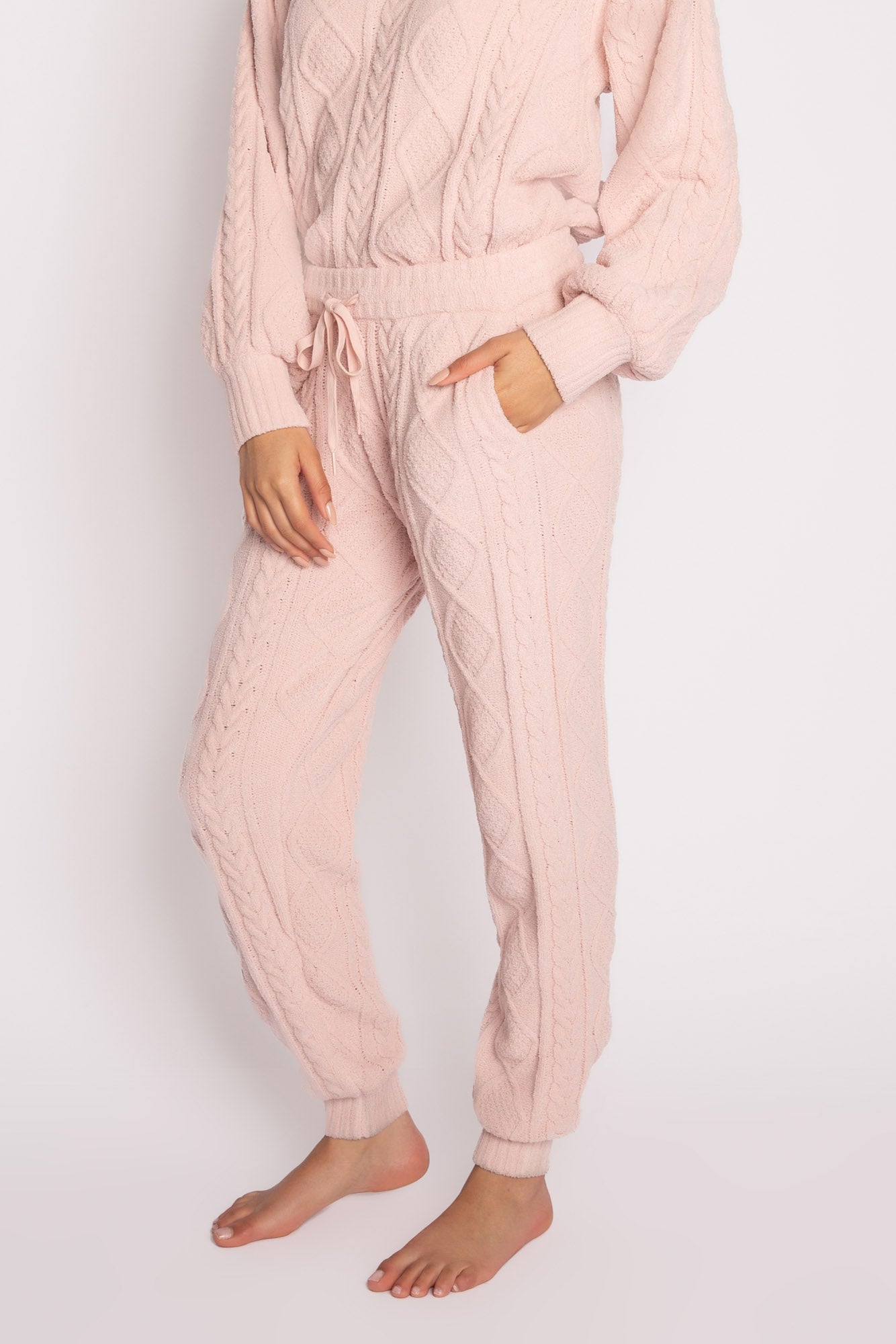 PJ Salvage - Banded Pant Cable Lounge / Pink Clay