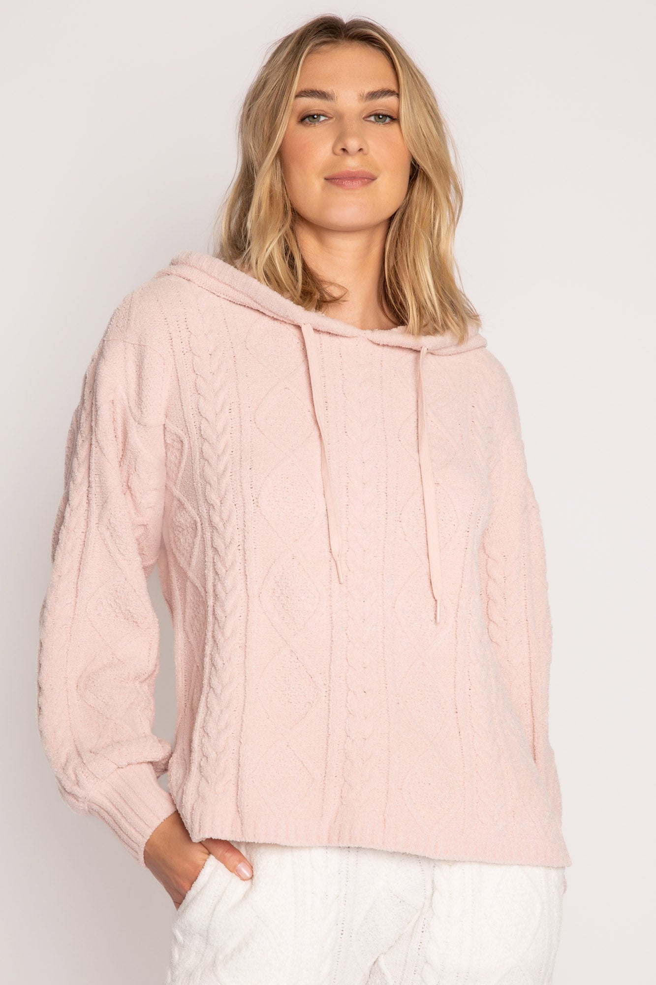 PJ Salvage - Hoodie Cable Lounge / Pink Clay