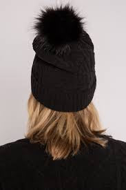 PJ Salvage - Cable Lounge Beanie / Black / Ivory / Pink Clay