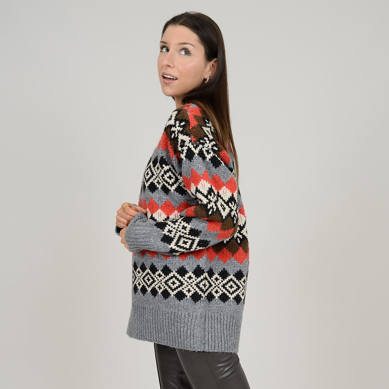 RD - Avianna Crew Neck Sweater / Grey