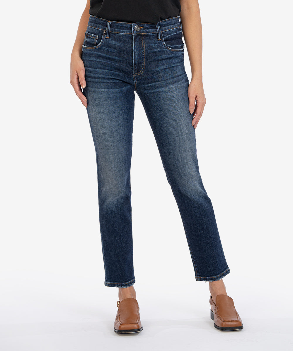 KUT - Reese HR Fab Ab Ankle Straight Leg Denim / Enchantment Wash