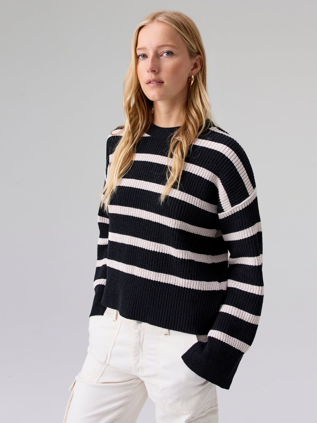 Sanctuary - Chilly Out Chenille Sweater / Black Toasted Stripe