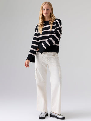 Sanctuary - Chilly Out Chenille Sweater / Black Toasted Stripe