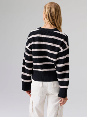 Sanctuary - Chilly Out Chenille Sweater / Black Toasted Stripe