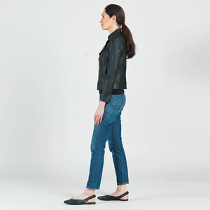 Clara Sun Woo - Double Zip Detailed Liquid “Leather” Jacket