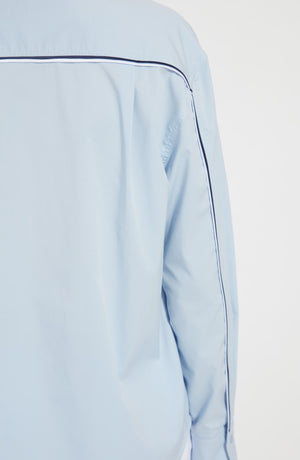 Lysse - Sofia Striped Cropped Shirt / Oxford Blue
