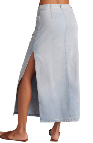 Bella Dahl - Side Slit Denim Skirt / Ocean Mist Wash