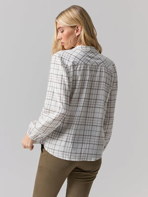 Sanctuary - As You Are Button Front Blouse / Graphic Windowpane / FINAL SALE