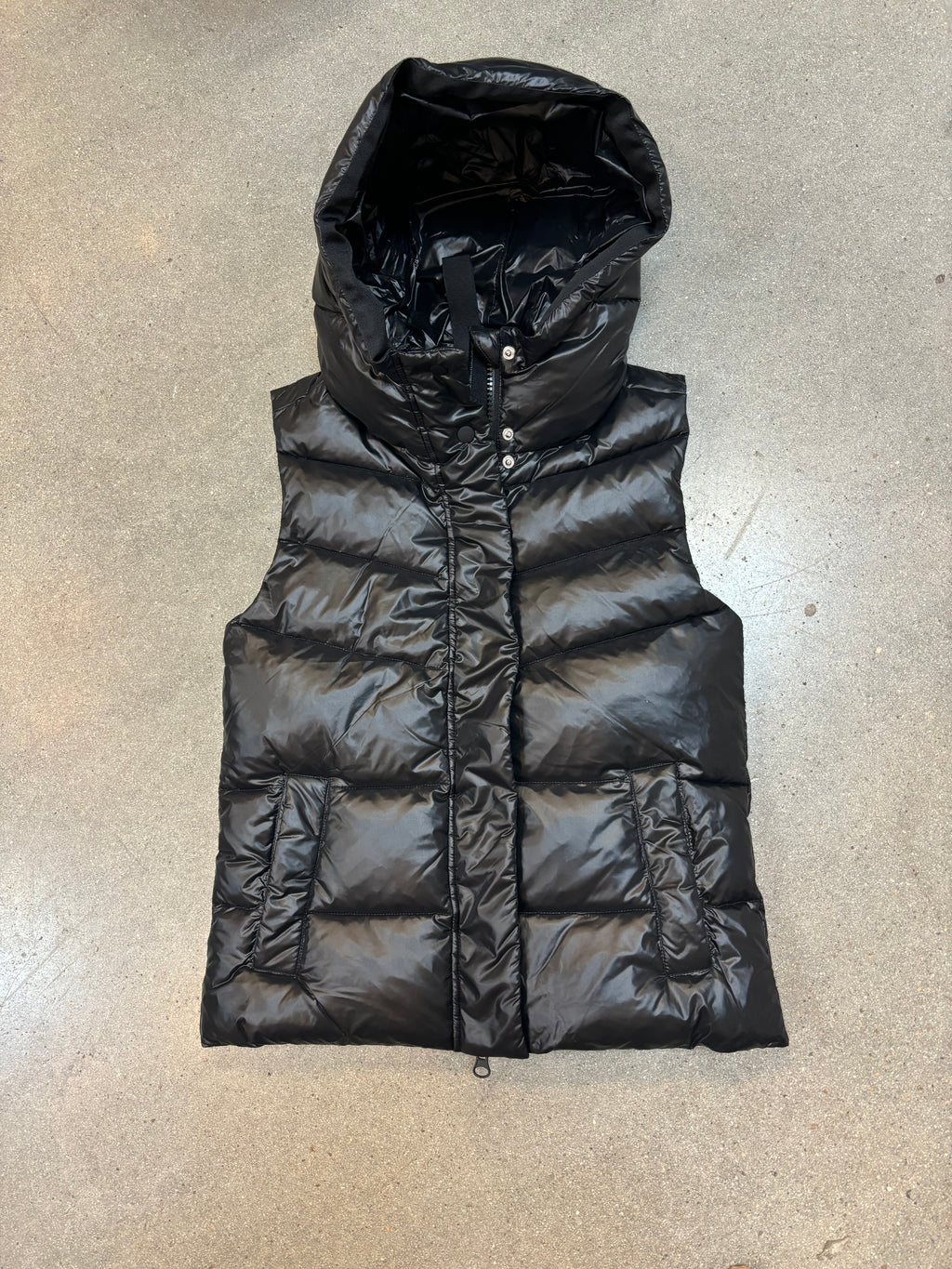 Dylan - Nylon Puffer Vest  / Black