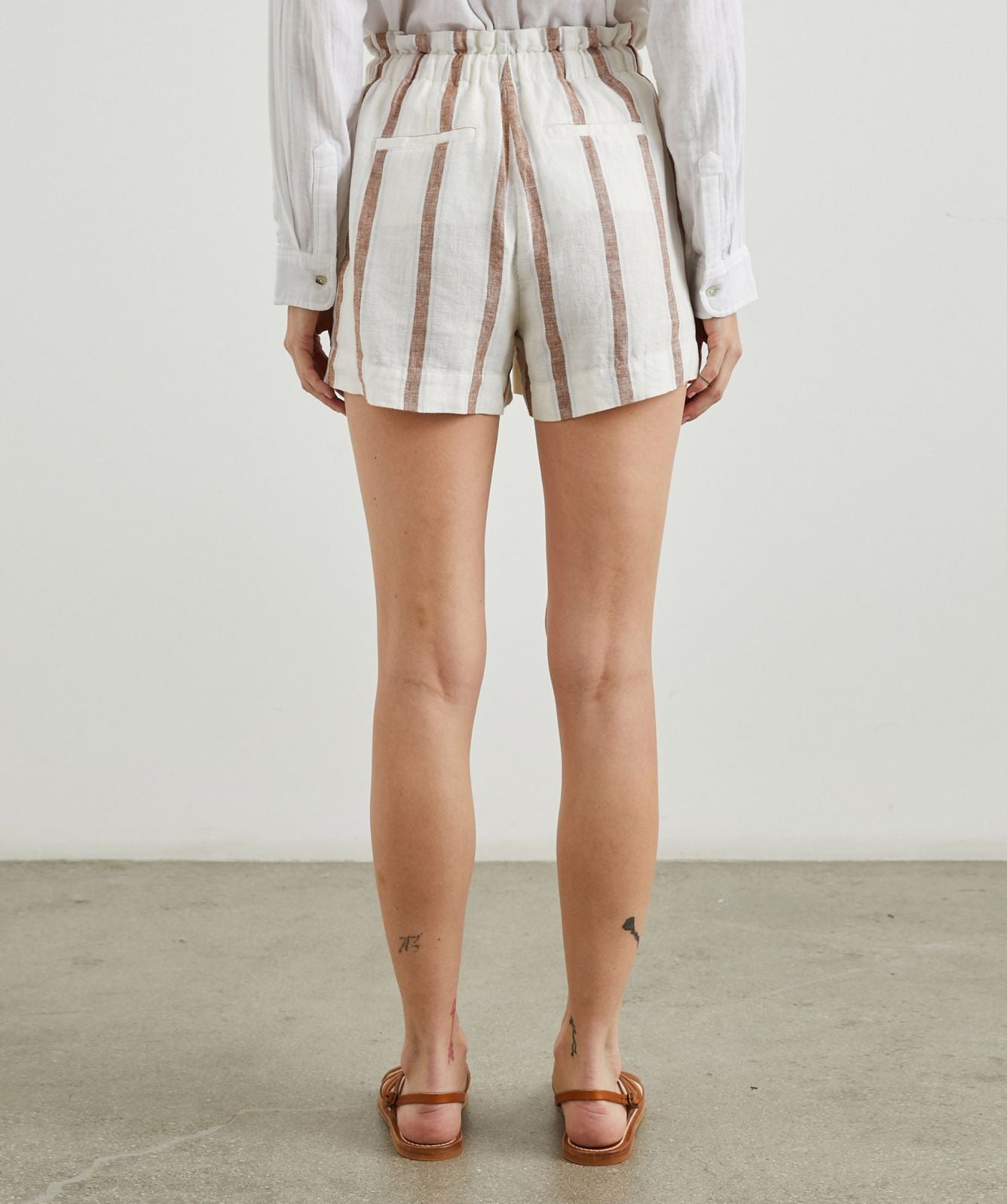 Rails - Foster Striped Shorts / Coconut Stripe