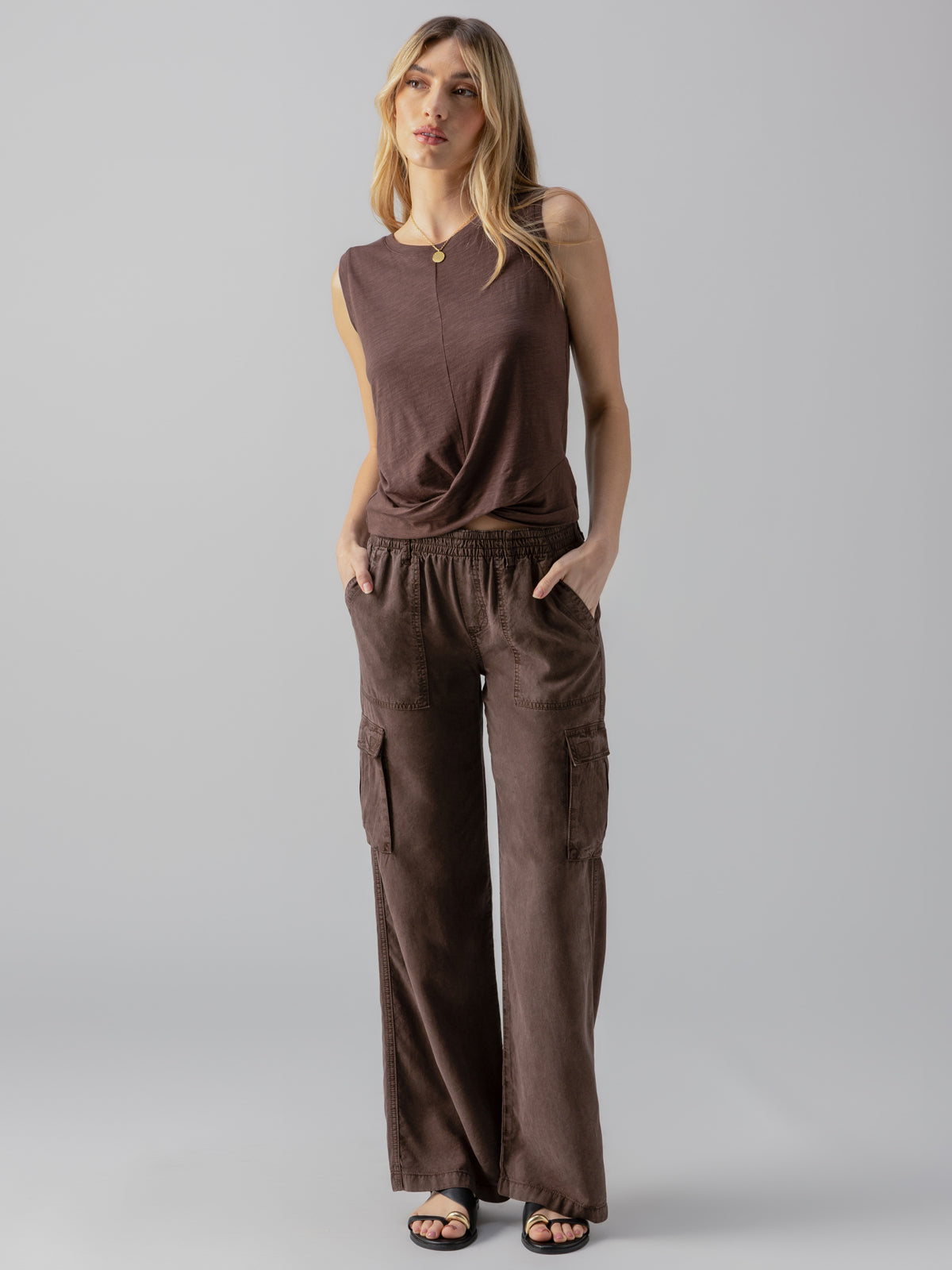 Sanctuary - Relaxed Reissue Cargo Standard Rise Pant /  Mud Bath