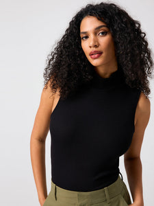 Sanctuary - Essential Mock Neck Top / Black