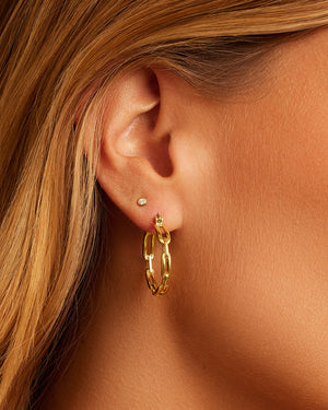 Gorjana - Parker Link Small Hoops Earrings / Gold