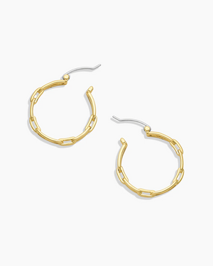 Gorjana - Parker Link Small Hoops Earrings / Gold