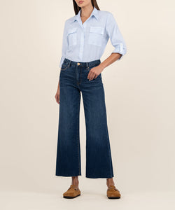 KUT - Meg High Rise Wide Leg Denim / Exhibited w/ Dark Stone