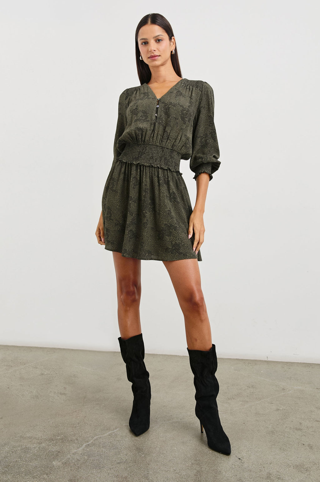 Rails - Zana Dress / Olive Pebble