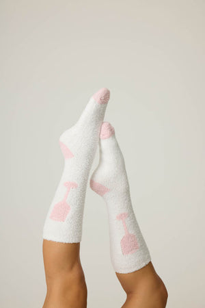 PJ Salvage - Breakfast of Champs Fun Socks / Ivory