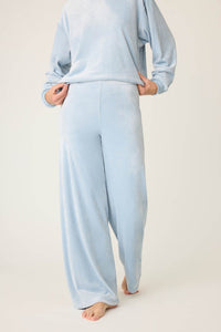 PJ Salvage - Spread Love Velour Pants  / Bluestone