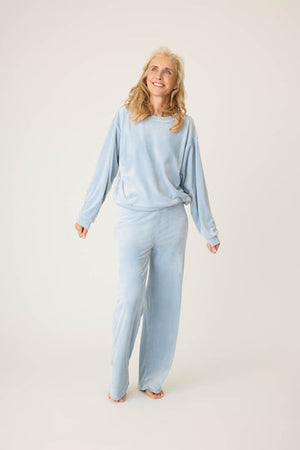 PJ Salvage - Spread Love Velour Pants  / Bluestone