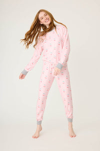 PJ Salvage - Long Sleeve Life is Sweet PJ Set / Ballet Pink