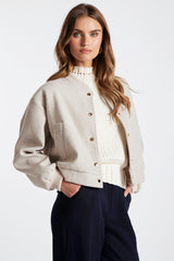 Bishop & Young - Cozy Luxe Bomber / Ivory