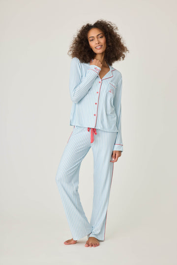 PJ Salvage - Maritime Striped PJ Set / Blue Haze