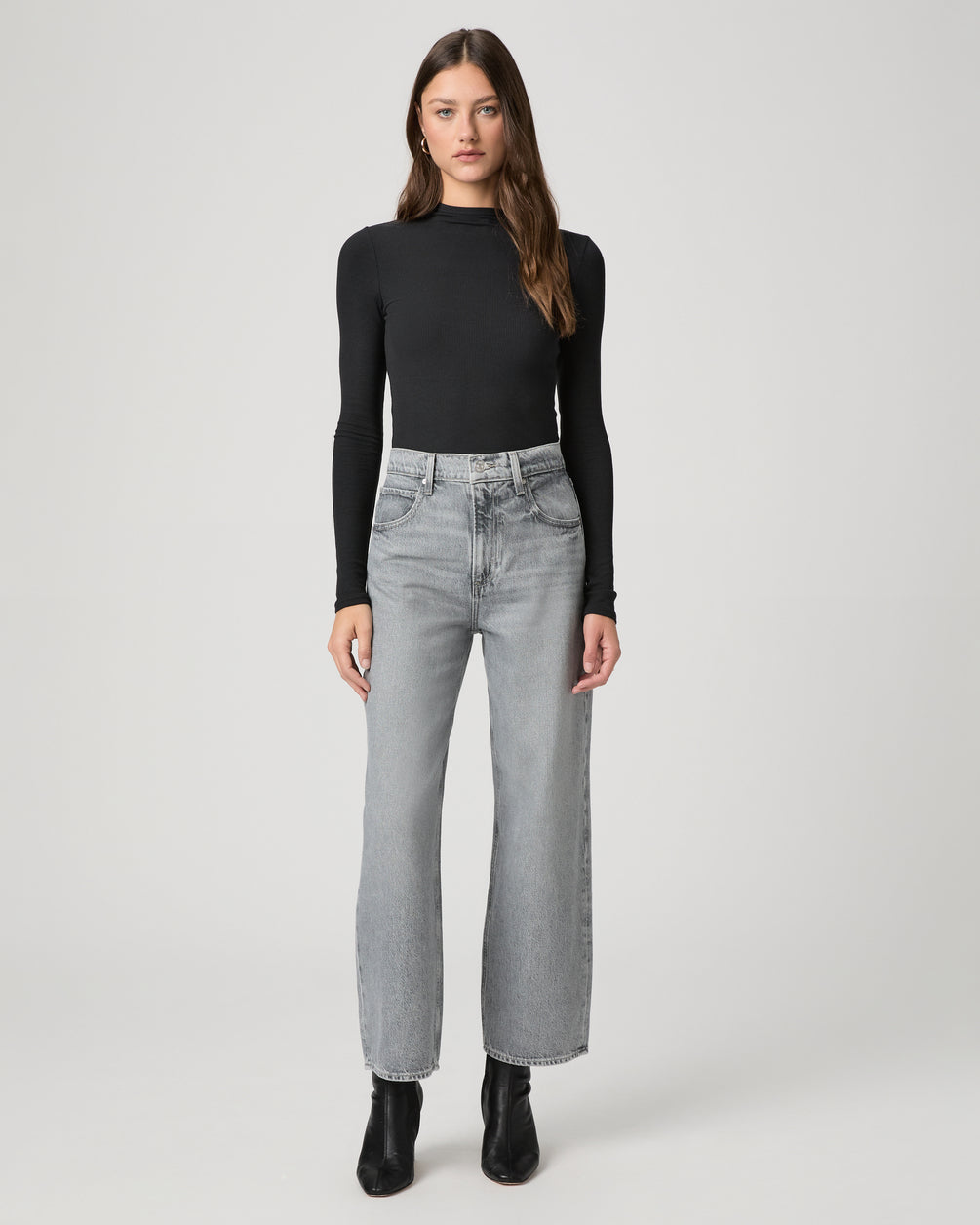Paige - Cameron  Ankle Straight Jean /  Grey Isles